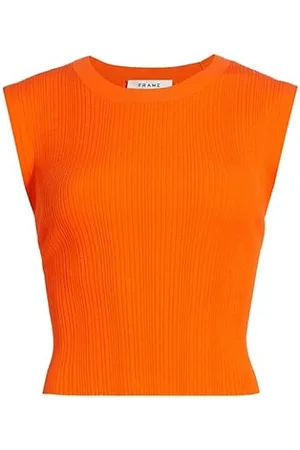 Frame Women Vests & Camis - Rib-Knit Cut-Out Tank
