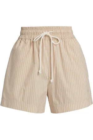 Frame Women Shorts - Striped Drawstring Lounge Shorts