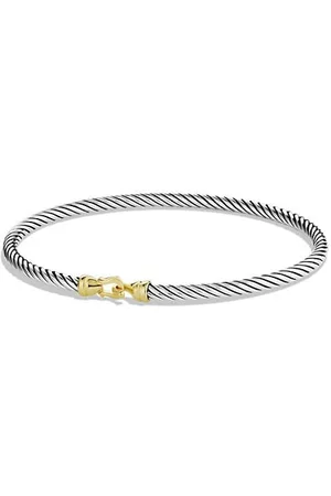 David Yurman Bracelets & Bangles - Cable Collectibles Buckle Bangle Bracelet with 18K Yellow Gold/3 mm