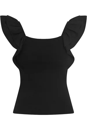 Joes Jeans Women Vests & Camis - The Leslie Rib-Knit Ruffled Tank Top