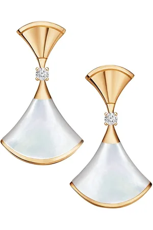 Bvlgari Platinum and 18K Yellow Gold 70ct Diamond ClipOn Earrings
