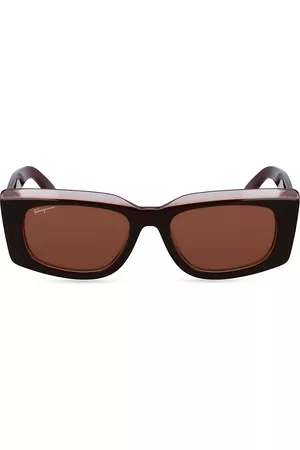 Salvatore Ferragamo Sunglasses - Color Block 54MM Rectangular Sunglasses
