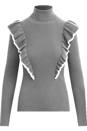 Joes Jeans Women Turtlenecks - X Andrea's Lookbook Heather Ruffle Sweater