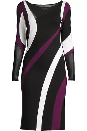 Donna Karan Women Midi Dresses - Spiral Blocked Midi-Dress