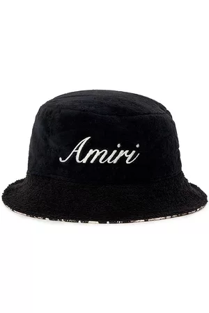 AMIRI Black Crystal Boucle Bucket Hat