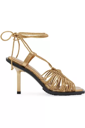 AllSaints Women Heels - Dina 80MM Metallic Strappy Sandals