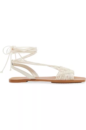 AllSaints Sandals - Donna Macrame Leather Sandals