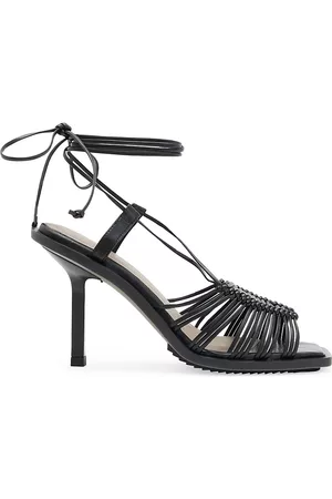 AllSaints Women Heels - Dina 80MM Leather Strappy Sandals