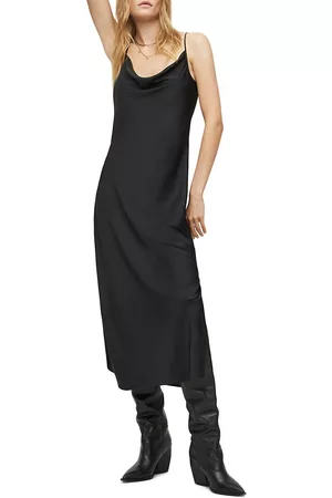 AllSaints Women Midi Dresses - Hadley Satin Slipdress