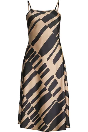 Donna Karan Women Casual Dresses - Rustic Chic Geometric Slip Midi-Dress