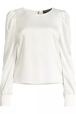 Donna Karan Women Long Sleeve - Rustic Chic Puff-Sleeve Blouse