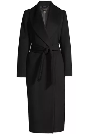 Donna Karan Women Collar Jackets - Wool-Blend Shawl-Collar Coat