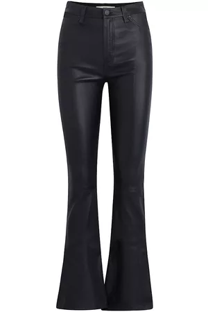 Hudson Women Jeans - Faye Leather Ultra High-Rise Flare Jeans