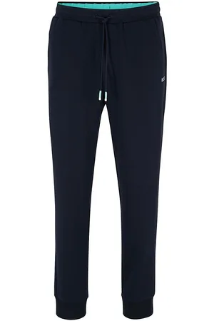 BOSS - BOSS x NFL oversize-fit tracksuit bottoms in denim-look cotton