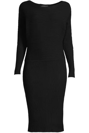 Donna Karan Women Knitted Dresses - Signature Rib-Knit Midi-Length Dress