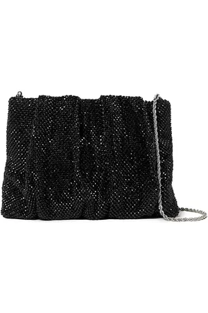 Loeffler Randall Women Clutches & Evening Bags - Crystal Gathered Flat Clutch-On-Chain