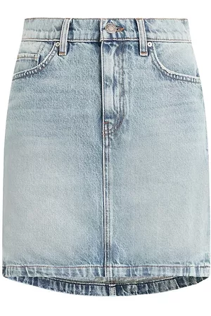 Hudson Women Mini Skirts - Curved Hem Denim Miniskirt