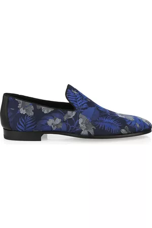 Saks Fifth Avenue Men Slip On Loafers - COLLECTION Floral Leather Loafers