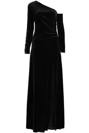Donna Karan Women Ball Gown Asymmetrical Dresses - Asymmetric Velvet Gown