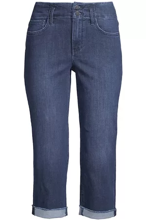 NYDJ Women Straight Jeans - Marilyn Stretch Denim Capri Jeans
