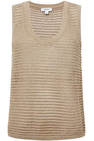 Reiss Women Sweater Vests - Ava Linen-Blend Sweater Vest