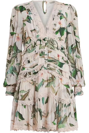 AllSaints Women Printed Dresses - Love My Way Zora Alessandra Floral Lace-Trimmed Dress