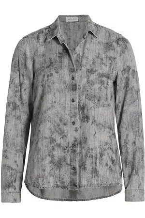 Bella Dahl Women Long Sleeve Polo Shirts - Glacier Wash Button-Up Shirt