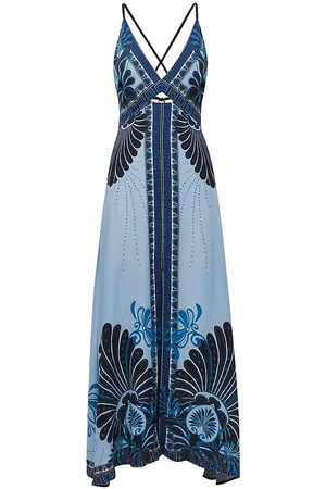 Reiss Women Printed Dresses - Emerson Printed Cut-Out Maxi Dress