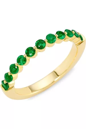 Saks Fifth Avenue Rings - 14K Yellow Gold & Emerald Ring