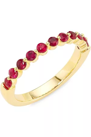 Saks Fifth Avenue Rings - 14K Yellow Gold & Ruby Ring