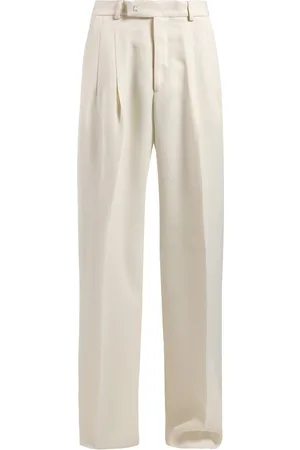 Amiri Ribbed Double Pleat Pant in White
