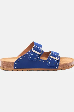 Scarosso Delilah Blue Suede - Woman Sandals Blue - Suede 35