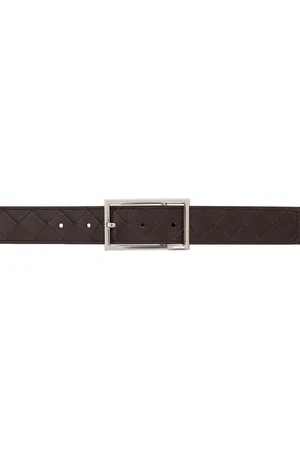 Bottega Veneta Brown Intrecciato Belt
