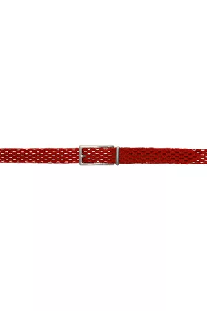 Bottega Veneta Red Macramé Belt