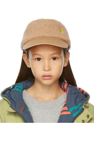 Bobo Choses Kids Tan & Pink Sherpa Color Block Cap