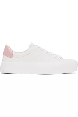 Givenchy Women High Top Sneakers - White & Pink City Sneakers