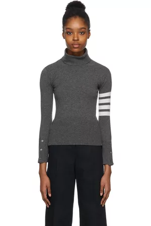 Thom Browne Grey Cashmere Classic Turtleneck