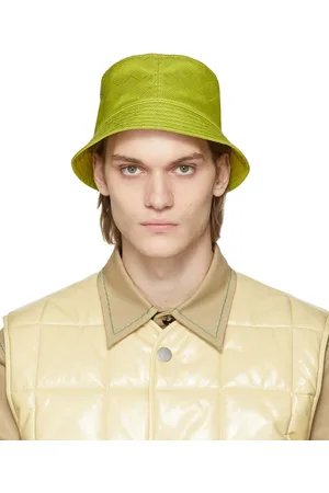 Bottega Veneta Green Intreccio Bucket Hat