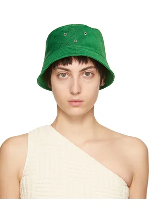 Bottega Veneta Green Intreccio Jacquard Bucket Hat