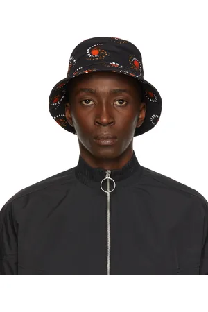 Paco rabanne Black Graphic Motif Bucket Hat
