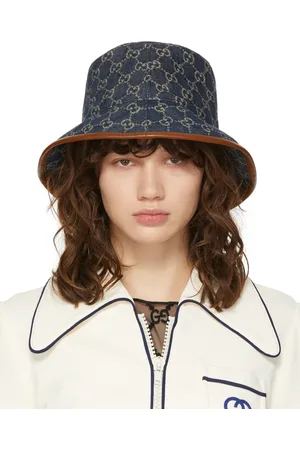 Gucci & Brown Canvas GG Bucket Hat