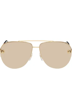 Cartier Gold Panthère de Aviator Sunglasses