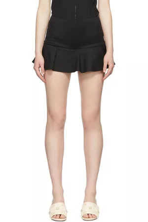 RED Valentino Women Shorts - Black Cotton Shorts