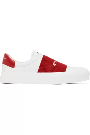 Givenchy Men High Top Sneakers - White & Red City Sport Low-Top Sneakers