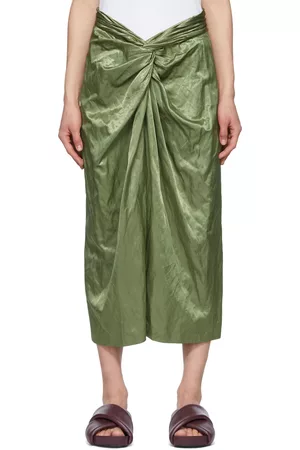 Vince Women Skirts - Green Cotton Skirt