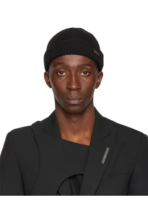 HELIOT EMIL Black Logo Beanie