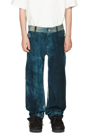 BO(Y)SMANS Kids Navy Tie-Dye Corduroy Trousers