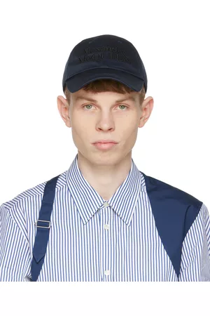 Alexander McQueen Men Caps - Navy Logo Cap