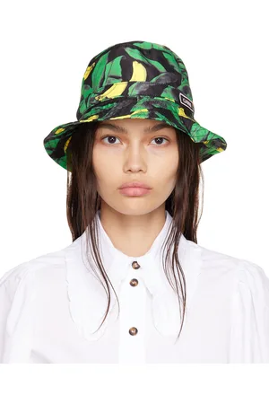 Ganni Green Recycled Tech Bucket Hat