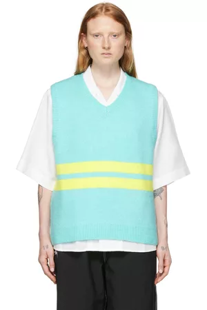 STUSSY Women Vests & Camis - Blue Acrylic Vest